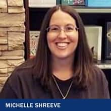 Michelle Shreevee with the text Michelle Shreevee