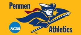 Penmen athletics and NCAA logos and the text Penmen Athletics.