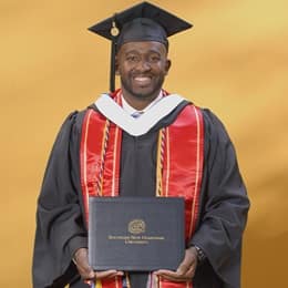 Adaecus Brooks, a 2024 graduate who earned his bachelor of arts in graphic design and media arts from SNHU.