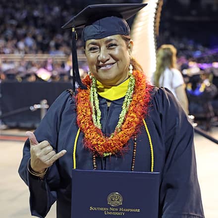 Sharla Kaleihua Kahale-Miner, a 2023 criminal justice graduate