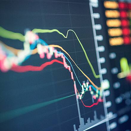 A colorful line graph visualization based on collected data for a data analyst to interpret and report on.