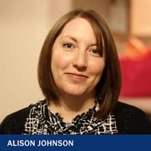 Alison Johnson with the text Alison Johnson