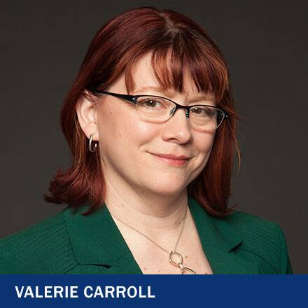 Valerie Carroll and the text Valerie Carroll.