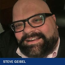 Steve Geibel with the text Steve Geibel