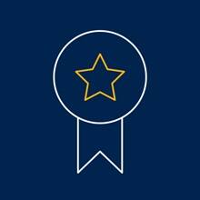 A certificate award icon