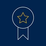 A certificate award icon