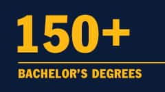 150+ bachelor's degrees