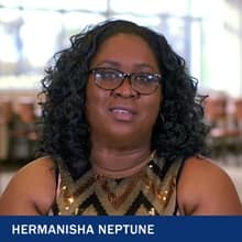 Hermanisha Neptune with the text Hermanisha Neptune