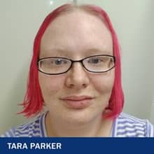 Tara Parker with the text Tara Parker