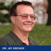 Dr. Jay Greiner with the text Dr. Jay Greiner