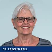 Dr. Carolyn Paul with the text Dr. Carolyn Paul