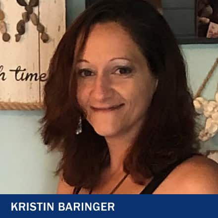 Kristin Baringer with text "Kristin Baringer"