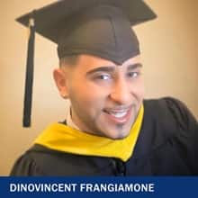 Dinovincent Frangiamone, an SNHU student who earned his BS in Business Administration in 2020 and his MBA with a concentration in Human Resources in 2022