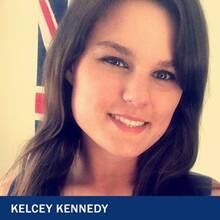 Kelcey Kennedy with text Kelcey Kennedy