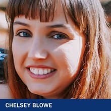 Chelsey Blowe with the text Chelsey Blowe