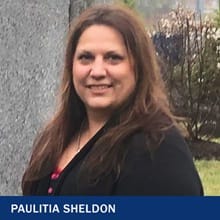 Paulitia Sheldon with the text Paulitia Sheldon