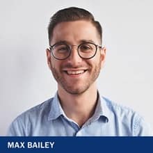 Max Bailey  with the text Max Bailey 