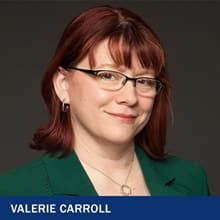 Valerie Carroll with the text Valerie Carroll