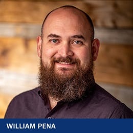 William Pena with the text William Pena