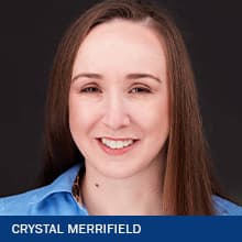 Headshot of Crystal Merrifield with text that says Crystal Merrifield