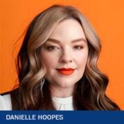 Danielle Hoops, a 2018 online computer science degree alumna with text Danielle Hoopes