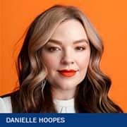 Danielle Hoops, a 2018 online computer science degree alumna with text Danielle Hoopes