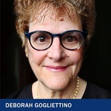Deborah Gogliettino with the text Deborah Gogliettino 