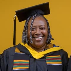 Debra Douglas, a 2025 SNHU graduate who earned her bachelor's in healthcare administration. 
