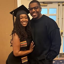 Donnica Coleman, left, with husband at MCB Quantico graduation ceremony.