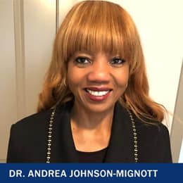 Dr. Andrea Johnson-Mignott, a clinical faculty member at SNHU. 