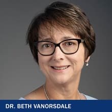 Dr. Beth VanOrsdale with the text Dr. Beth VanOrsdale