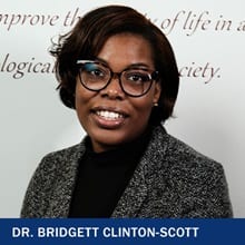Dr. Bridgett Clinton-Scott with the text Dr. Bridgett Clinton-Scott