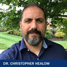 Dr. Christopher Healow with the text Dr. Christopher Healow