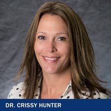Dr. Crissy Hunter with the text Dr. Crissy Hunter