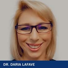 Dr. Daria LaFave with the text Dr. Daria LaFave
