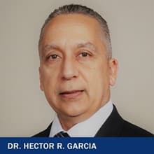 Dr. Hector R. Garcia with the text Dr. Hector R. Garcia