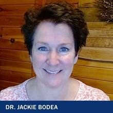 Dr. Jackie Bodea with the text Dr. Jackie Bodea