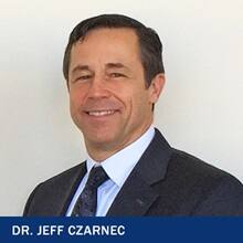 Dr Jeff Czarnec in a suit with text "Dr. Jeff Czarnec"