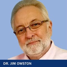 Dr. Jim Owston with the text Dr. Jim Owston