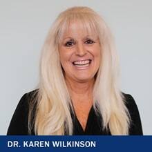 Karen Wilkinson with the text Karen Wilkinson