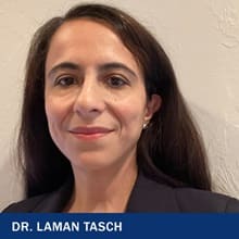 Dr. Laman Tasch with the text Dr. Laman Tasch 