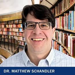 Dr. Matthew Schandler, an adjunct instructor of history and academic partner at SNHU.