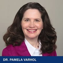 Dr. Pamela Varhol with the text Dr. Pamela Varhol