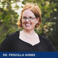 Dr. Priscilla Hobbs with the text Dr. Priscilla Hobbs