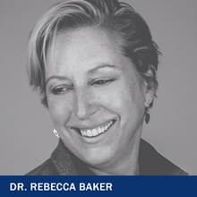 Dr. Rebecca Baker with the text Dr. Rebecca Baker