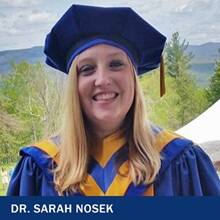 Dr. Sarah Nosek with the text Dr. Sarah Nosek