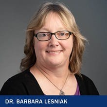 Dr. Barbara Lesniak and the text Dr. Barbara Lesniak