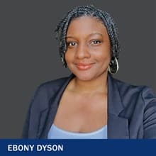 Ebony Dyson with the text Ebony Dyson