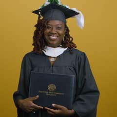 Essence Myers '26, bachelor's degree in psychology with a concentration in child and adolescent development from SNHU.