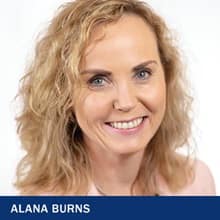 Alana Burns with the text Alana Burns